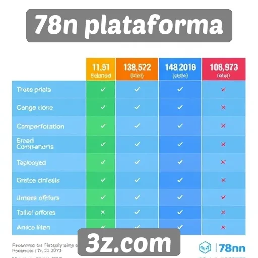 Comparação da 78n plataforma com concorrentes do mercado